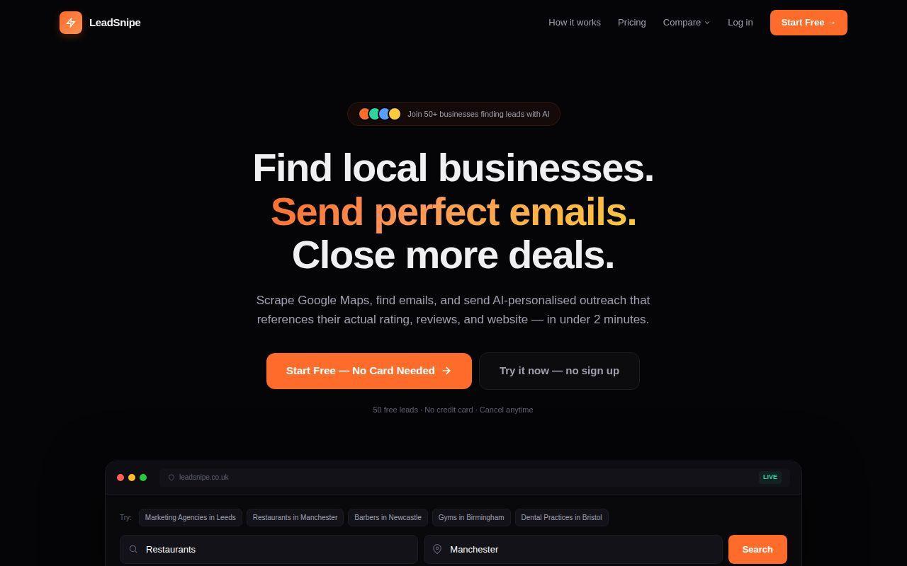 LeadSnipe screenshot